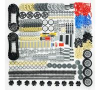Set de Construccion Accesorios Tenicos para Juguete Vehiculos/Trén/Robot y Clase de Programar, llanta/Cubo/Ejes/Conectores/Amortiguadores/Engranajes Compatible con Las Piezas de Marcas Principales