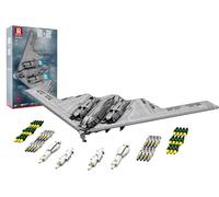 Set de Construcción de Avión de Combate Reobrix 33038, Avión de Bombardeo Militar B2 para Adultos, Colección de Modelos de Aviones de Aviación Jet Cool para Niños, Regalos Ideales para Niños de 14+
