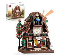 Set de Construcción de Casa del Reloj de Cuco 1909 Piezas con Reloj Funcional, Pájaro Mecánico y Rueda de Agua, Decoración del Hogar, Juguete para Adultos, Adolescentes, Regalo Niña o Niño +8 Años
