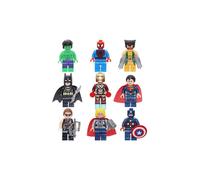 Set de construcción de minifiguras de superhéroes de los Vengadores (9 piezas)