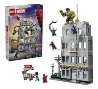 LEGO | Marvel Spider-Man vs. Hulk: Choque Épico - Juguete Interactivo con Oficina de 4 Plantas, Figura de Acción de Superhéroe, 5 Minifiguras Inc. Escorpión - Regalo para Niños de 8+ Años - 76350
