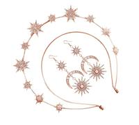 Set de corona y aretes, cabeza de diosa Halo Halo,Glitter Stars Tiara para mujeres con aretes | Vestido de cabeza de Diosa hecha a mano, cabeza de la banda de cabello de novia para bodas