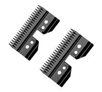 Set de cortapelos para perros de acero inoxidable, compatible con Andis, compatible con Oster A5, compatible con Wahl, cortadoras serie KM10(2pcs Steel Blade)