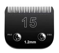 Set de cortapelos para perros de mascota negra con cuchillas de acero inoxidable, compatible con Andis, compatible con Oster, A5, compatible con Wahl, cortapelos serie KM10(15-1.2mm)