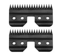 Set de cortapelos para perros de mascota negra con cuchillas de acero inoxidable, compatible con Andis, compatible con Oster, A5, compatible con Wahl, cortapelos serie KM10(2pcs Ceramic Blade)