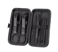 Set de cortauñas Juego de cortaúñas negro completo for hombres Caja agujas for acné Ranura for uñas Cuchillo pedicura especial Herramientas for uso doméstico Viajes(Negro,8PCS)