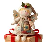 Set De Création Ornement Noël - Kit De Bricolage Tissu Ange Vintage, Décoration Rustique Mignonne, Artisanat De Noël Créatif | Pour Adultes Famille Amis Maison Arbre Porte Fenêtre Fête
