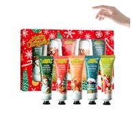 Set de Cremas de Manos Navidad - 5 * 30g Navidad, Crema de Manos para Manos Secas y Agrietadas, Hidratación Intensa, Aroma Relajante, Ideal para Regalo, Cuidado Diario o Viaje