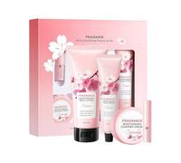 Set de Cremas Hidratantes y Nutritivas de la Serie Sakura, Moisture Body Lotion, Body Cream, Repara la Sequedad y la Descamación, Ilumina la Tez, Apto para Todo Tipo de Pieles