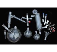 Set de cristalería for destilación de corta distancia de 5 l con adaptador de corte de vacío y trampa de frío - Aparato completo de destilación