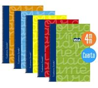 Set de cuadernos lamela multicolor cuarto 5 piezas 80 hojas tamaño a5