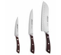 Set de cuchillos de cocina, arcos, natura de 3 piezas con mondador de