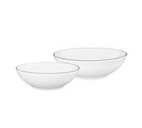 Set De Cuencos Redondos Seltmann Weiden Lido Black Line 2 Piezas
