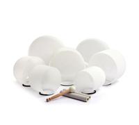 Set de cuencos sonoros de cristal - Blanco Natural Esmerilado, 99.99% Cuarzo, Instrumentos de Meditación, Ideal para Yoga, Relajación y Sanación con Sonido (Color : 8-14 Inch, Size : 440Hz)