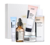 Set de cuidado de la piel VGO: antiedad, hidratante, reparador, calmante, con mucina de caracol, rutina facial para piel seca, sensible y opaca,