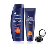 Set de cuidado del cabello: contiene champú y acondicionador Head & Sholders con cepillo Luxpaks - para cuero cabelludo seco, protección contra la caspa, fórmula diaria suave