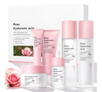 Set de Cuidado Facial 6 Piezas, Set de Cuidado Diario, Skincare Kit, Hidratación Profunda, Limpiador, Tónico, Crema, Sérum y Contorno de Ojos, Hidratación y Antienvejecimiento, para Mujeres