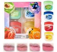 Set De Cuidado Labial Con Sabor A Fruta, Mini Bálsamos Labiales 4 En 1, Mascarilla Labial Reparadora Y Nutritiva De Larga Duración, Para Fiestas Y Ocasiones Especiales. (4pcs)