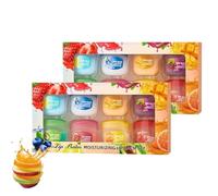 Set de cuidado labial con sabor a frutas, mini bálsamo labial, hidratante antigrietas, brillo labial incoloro con sabor a frutas,mascarilla hidratante y nutritiva de larga duración (2 Set)