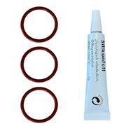 Set de cuidado/mantenimiento 3 juntas/juntas tóricas 1 tubo de grasa de silicona apto para cafetera DeLonghi Máquina de infusión Magnifica Magnifica S PrimaDonna Perfecta Maestosa Eletta Dinamica