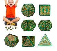 Set de Dados - 7 Piezas de Dados de acrílico temático de Juego, Completo con Colores para Actividades de Grupo Divertidas con Amigos y Familiares para Principiantes