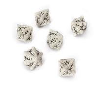 Set de Dados de rol D12 - Conjunto de Seis Dados de 12 Caras - Dados DND Temáticos de Calavera y Huesos para Dungeons and Dragons/Dragones y Mazmorras, Warhammer, D&D, Pathfinder, MTG (Blanco)