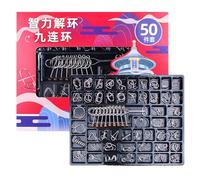 Set de de Alambre Metálico | Juguete de Entrenamiento para la Lógica y la Inteligencia - Set de 50 Desafíos Mentales con Figuras de Alambre | para Niños, Adolescentes, Adultos, Oficina, Aula, Viaje, C