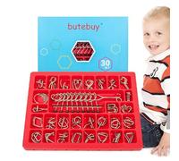 Set De De Alambre Metálico | Juguete para Desafiar La Mente,Test De Inteligencia con Puzles De Alambre | para Niños, Adultos, Hogar, Escuela y Regalos