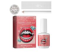 Set de de dientes temporal - Herramienta de moda de SMILLE SALON, Aplicador adhesivo para adultos adolescentes | Kit de accesorios de gemas desmontables para el arte de mejora de la belleza