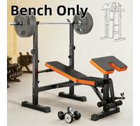 Set de de Peso Ajustable 6 en 1 para Gimnasio en Casa, de Entrenamiento Plegable de Resistencia con Soporte para Press, Soporte para Sentadillas, Extensión de Piernas, Curl y Estación de Abdominales