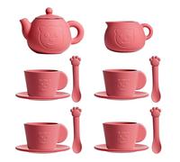 Set De De Té, Juguete de Juego Simbólico, Set de té para la Hora del té, para Niños Preescolares Quedadas Cumpleaños Vacaciones Sala Infantil Guardería Noche Familiar Hogar