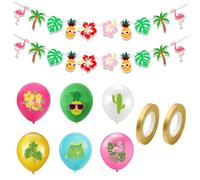 Set de decoración de vacaciones de verano, decoración de vacaciones de verano, bandera hawaiana, decoración hawaiana, colgante, accesorios de vacaciones de verano