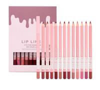Set de Delineador de Labios | 12 Colores Natural Mate Duradero Maquillaje Facial | Kit De Delineador Labial - Para Día Noche Fiesta Boda Invierno Oficinas Escuela Cita Evento