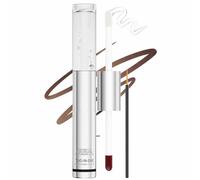 Set De Delineador De Labios Peel-Off,2 En 1 Mate Larga DuracióN,Antiadherente,Con Vaso,Altamente Pigmentado,Con Aceite Labial Transparente,Resistente Al Agua Y A Las Manchas (04)