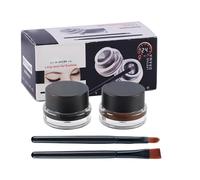 Set de Delineador de Ojos y Gel para Cejas, Negro y Marrón, eye cream | Delineador de Ojos y Gel para Cejas de dos Tonos en un Solo Producto, Resistente al Agua y de Larga Duración