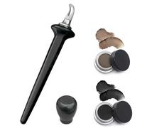Set de delineadores Arcbelle, herramienta multifuncional para maquillaje, kit de delineadores resistentes al agua y a las manchas, herramienta de silicona para delinear (Black Brush-With Black+Brown)