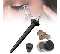 Set de delineadores Arcbelle, herramienta multifuncional para maquillaje, kit de delineadores resistentes al agua y a las manchas, herramienta de silicona para delinear (Black Brush-With Brown)
