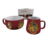 Set de Desayuno Harry Potter Hogwarts Cuatro Casas Taza (380 ml) + Bol (850 ml) Cerámica