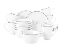 Set De Desayuno Seltmann Weiden Lido Black Line 18 Piezas