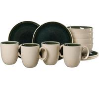 Set de desayuno Skog, 12 piezas, color verde oscuro