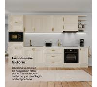 Klarstein Victoria Juego de Desayuno Completo - Tostadora 2 Ranuras 7 Niveles, Hervidor Agua Eléctrico 1.7L, Cafetera Goteo 12 Tazas, Diseño Retro, Soporte Panecillos, Cream