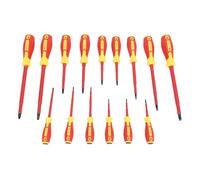 Set De Destornilladores Aislados, 15 Piezas, Acero Cr - V Cromado - Alto Aislamiento 1000V, Mango Cómodo Y Profesional Para Electricistas