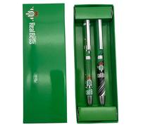 CYPBRANDS , Betis Set De Dos Bolígrafos Metálicos En Caja Unisex Niños, Verde (Green), Estandar