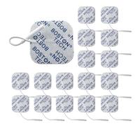 Electrodos TENS Reutilizables - Boston Tech Set de 16 Pads Tipo Pigtail pin 2 mm de 5x50 cm Parche EMS - Sin Gel, Alta Adherencia | Compatible con todas las marcas conexión clavija