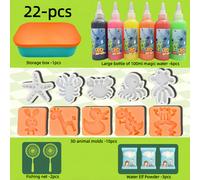 Set de Elfos de Agua Mágica de 22 piezas - 100 ml, Agua Mágica de - de Agua Mágica, 10 Moldes 3D, Ideal para Regalos de Navidad, Halloween, , Regalos de , Set y Manualidades