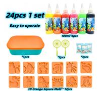 Set de Elfos Mágicos de Agua 3D/Agua Mágica a , de Almacenamiento, de Agua Mágica de 100 ml, 12 Moldes de Naranja, Manualidades, Ideal para Regalos de , Regalos de Navidad y