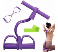 Set de entrenamiento abdominal para el hogar, 3 piezas de fitness con expander y entrenador de espalda, equipo de ejercicio para el hogar para fortalecer abdomen, piernas y espalda, material TPE