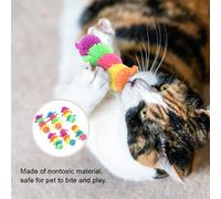 Set de entretenimiento para mascotas, juguetes para gatos con forma de oruga de simulación no tóxicos, juguete antiestrés para diversión int