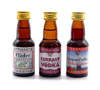Set de Esencias: Vodka de Grosella + Flader (Lilas Negras) + Lingon (Arándano Rojo) - 3 x 25 ml, Sin Alcohol