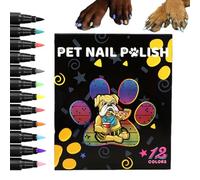 Set de esmalte de uñas genérico para perros - Nõn-oxič, 12-Color Pet Pen Quick-Dry | DIY Stylish Nails Paint for Dogs, gatos, Rabbits, Parrots, Pet Grooming Accessories for Holidays, fiestas, Home